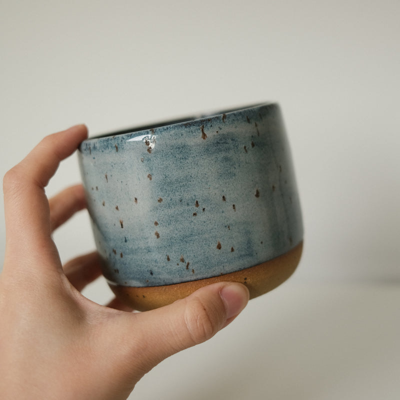 Speckled Blue Planter Pot - 3.75 x 3.25"