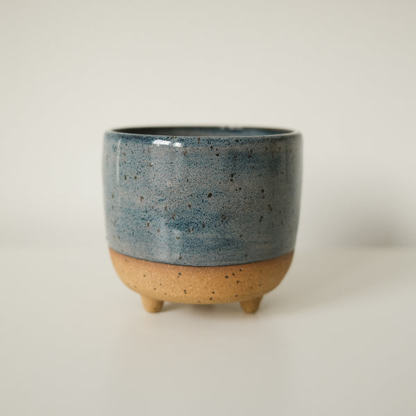 Speckled Blue Planter Pot - 4 x 3.5"