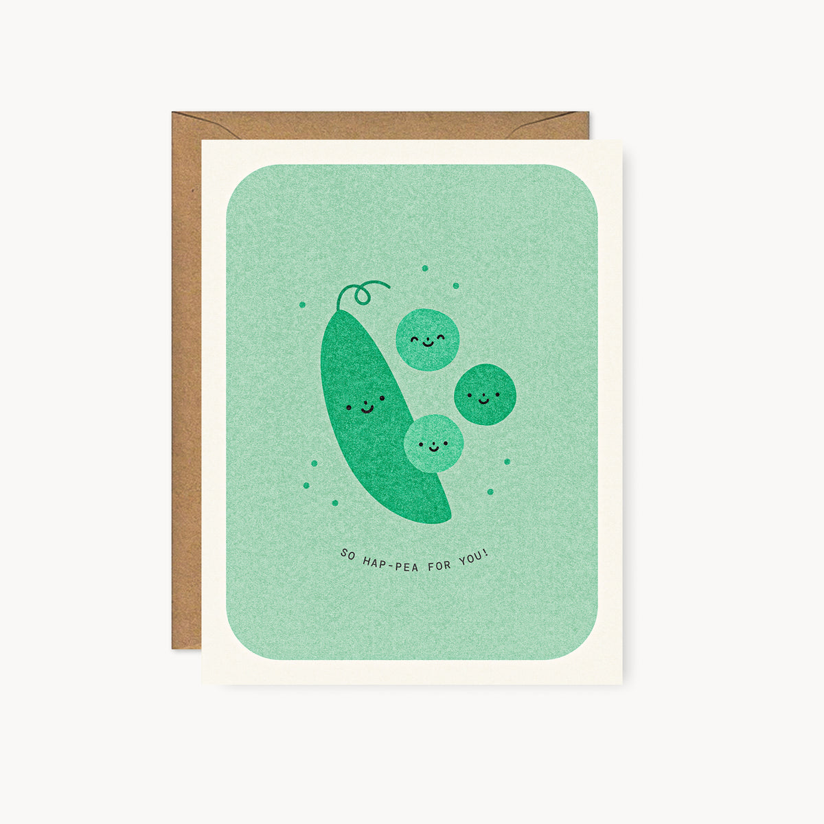 So Hap-pea for you! - Baby Congrats Risograph Card