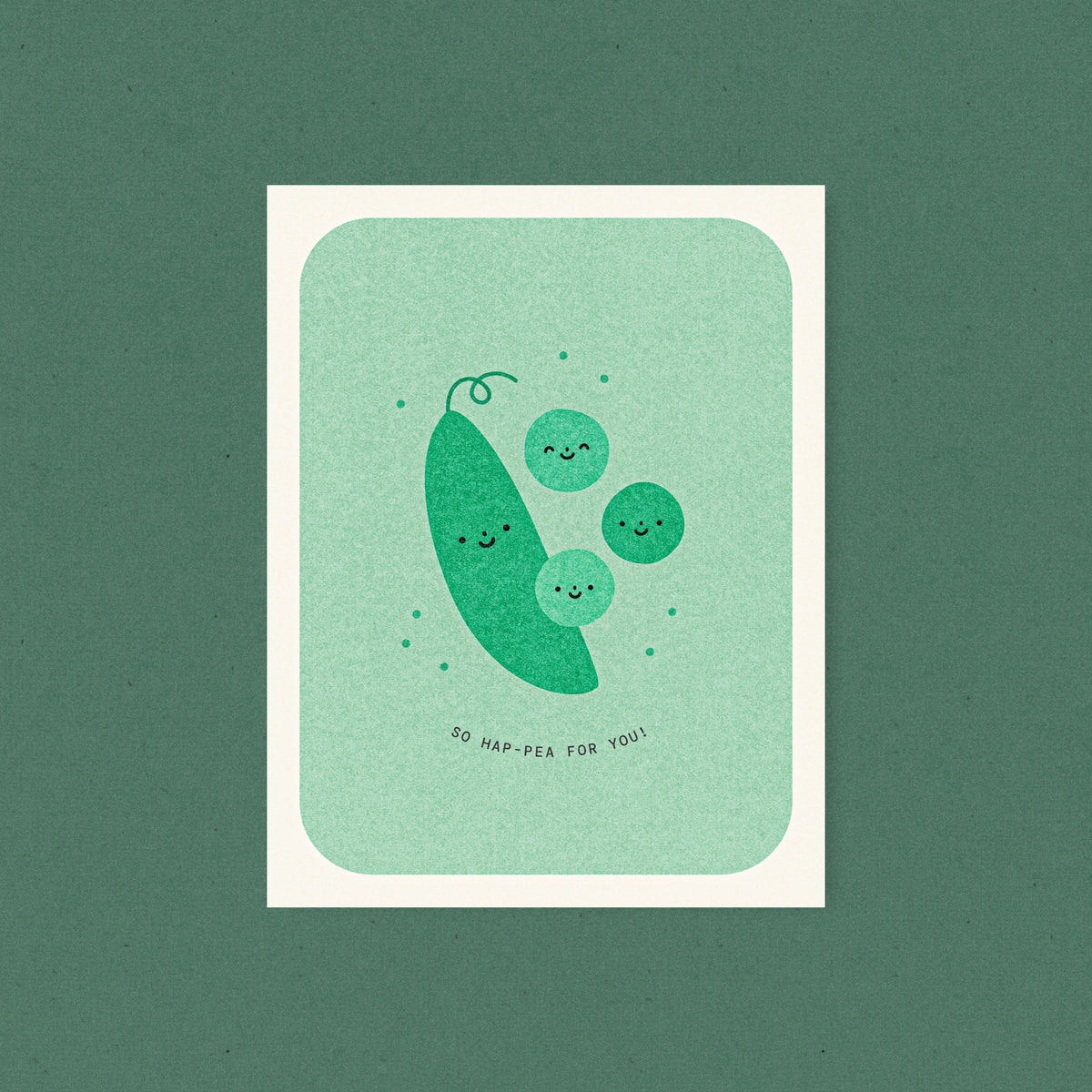 So Hap-pea for you! - Baby Congrats Risograph Card