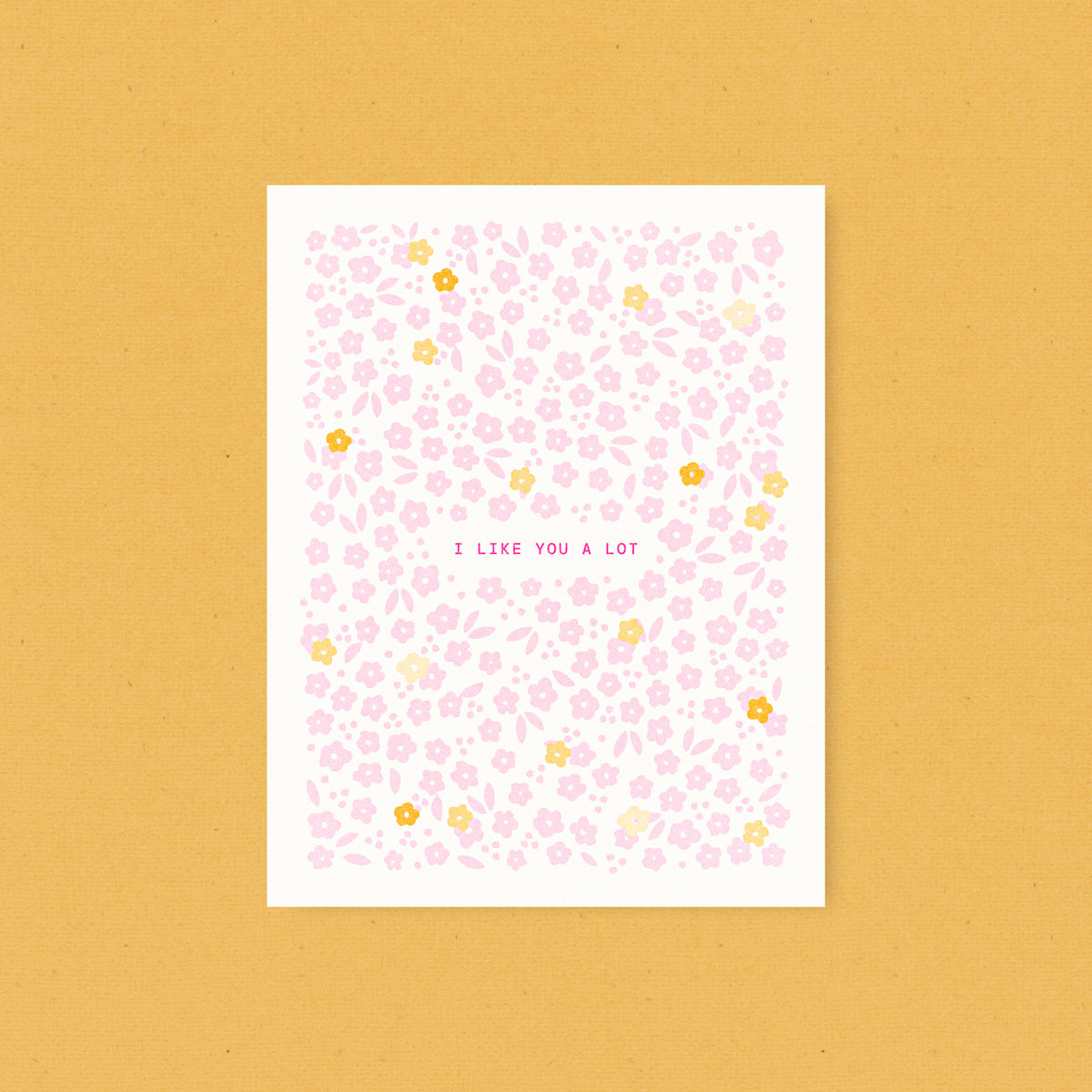 I Like You a Lot - Risograph Card