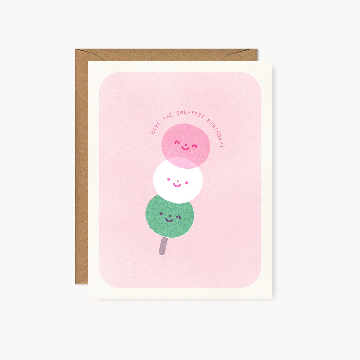 Sweet Dango - Mochi Birthday Risograph Card