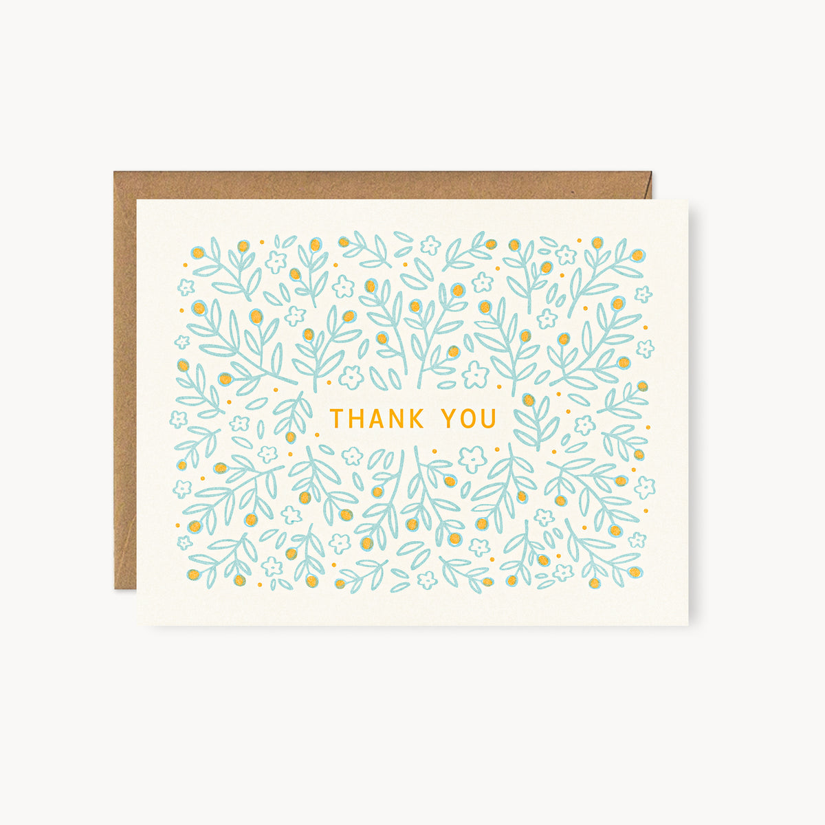 Botanical Thank You Risograph Card
