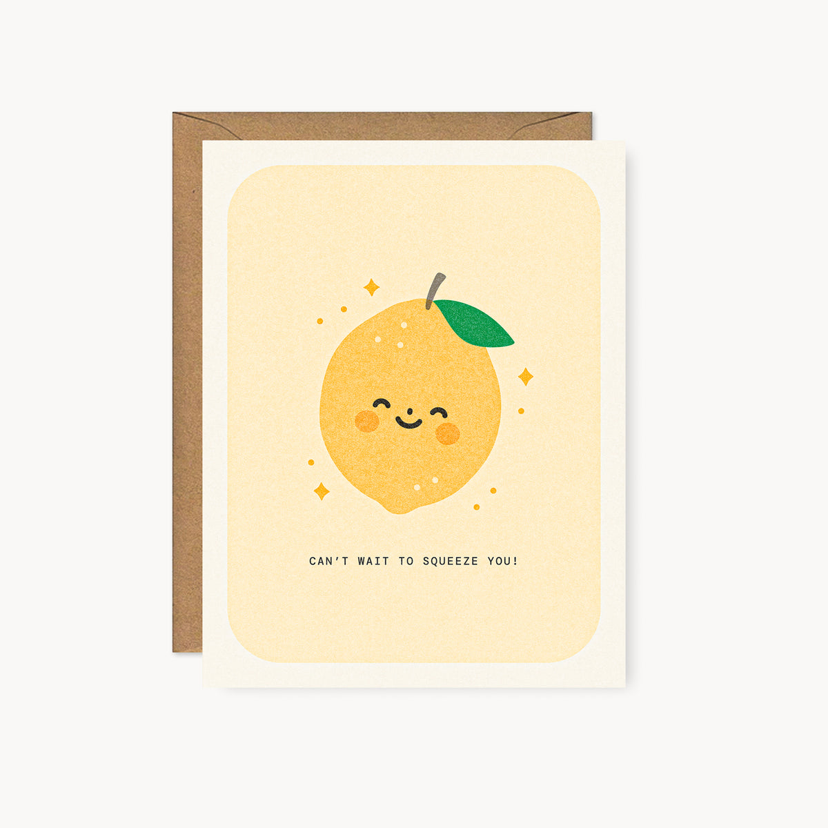 Can't Wait to Squeeze You - Lemon Risograph Card
