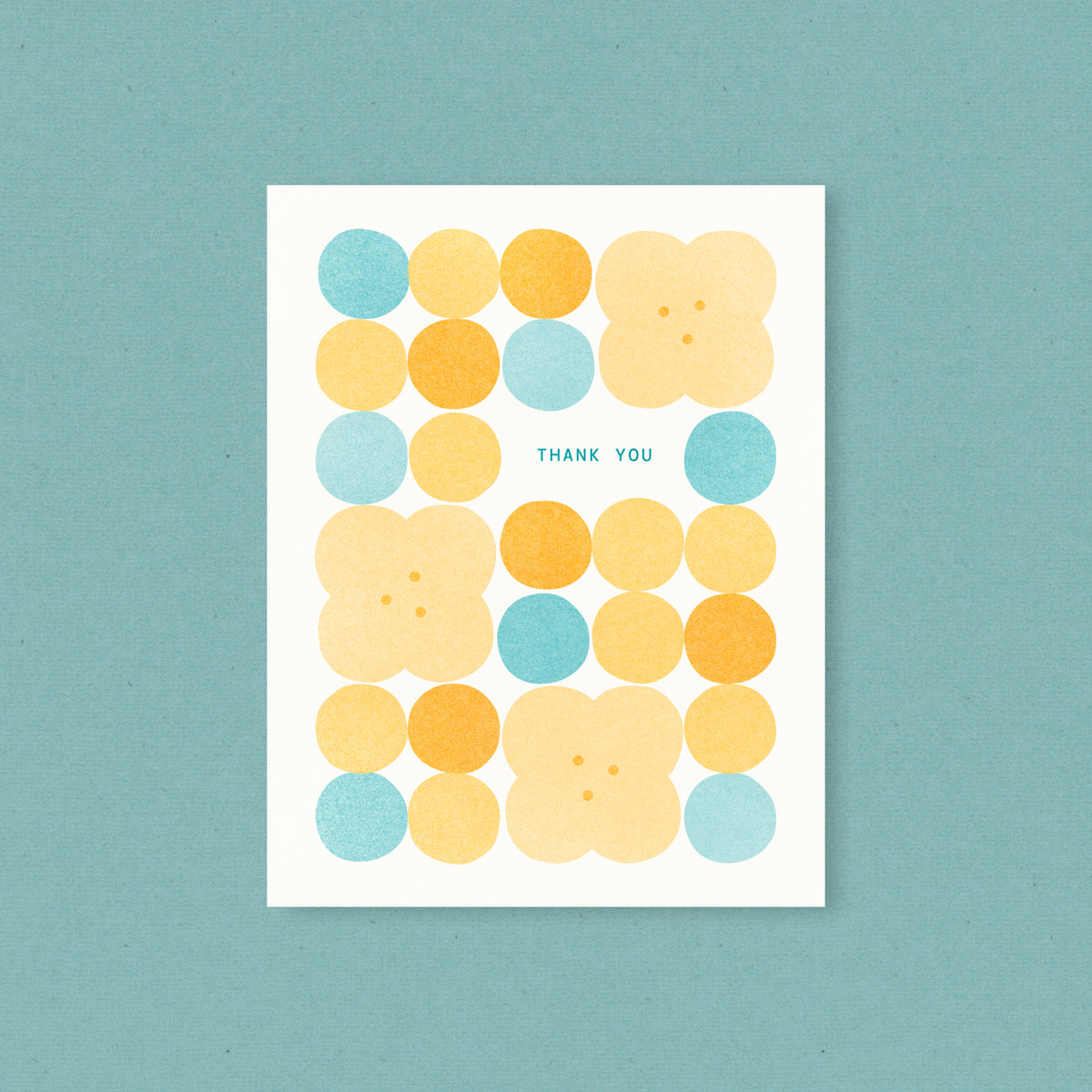 Modern Bloom - Thank You Risograph Card