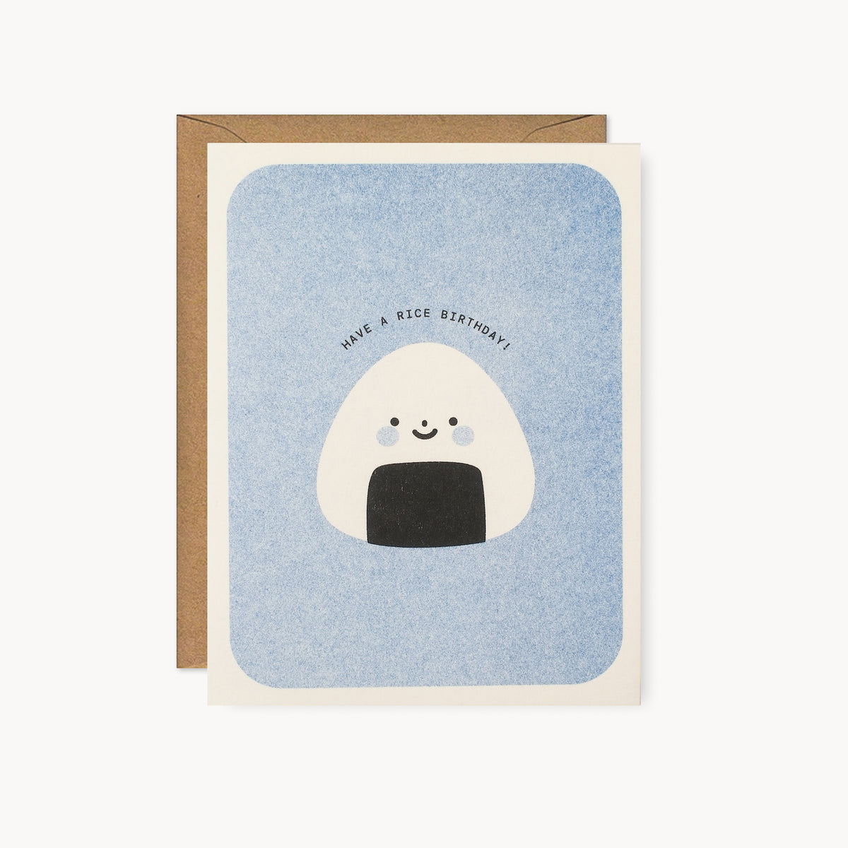 Have a Rice Birthday - Onigiri Risograph Card
