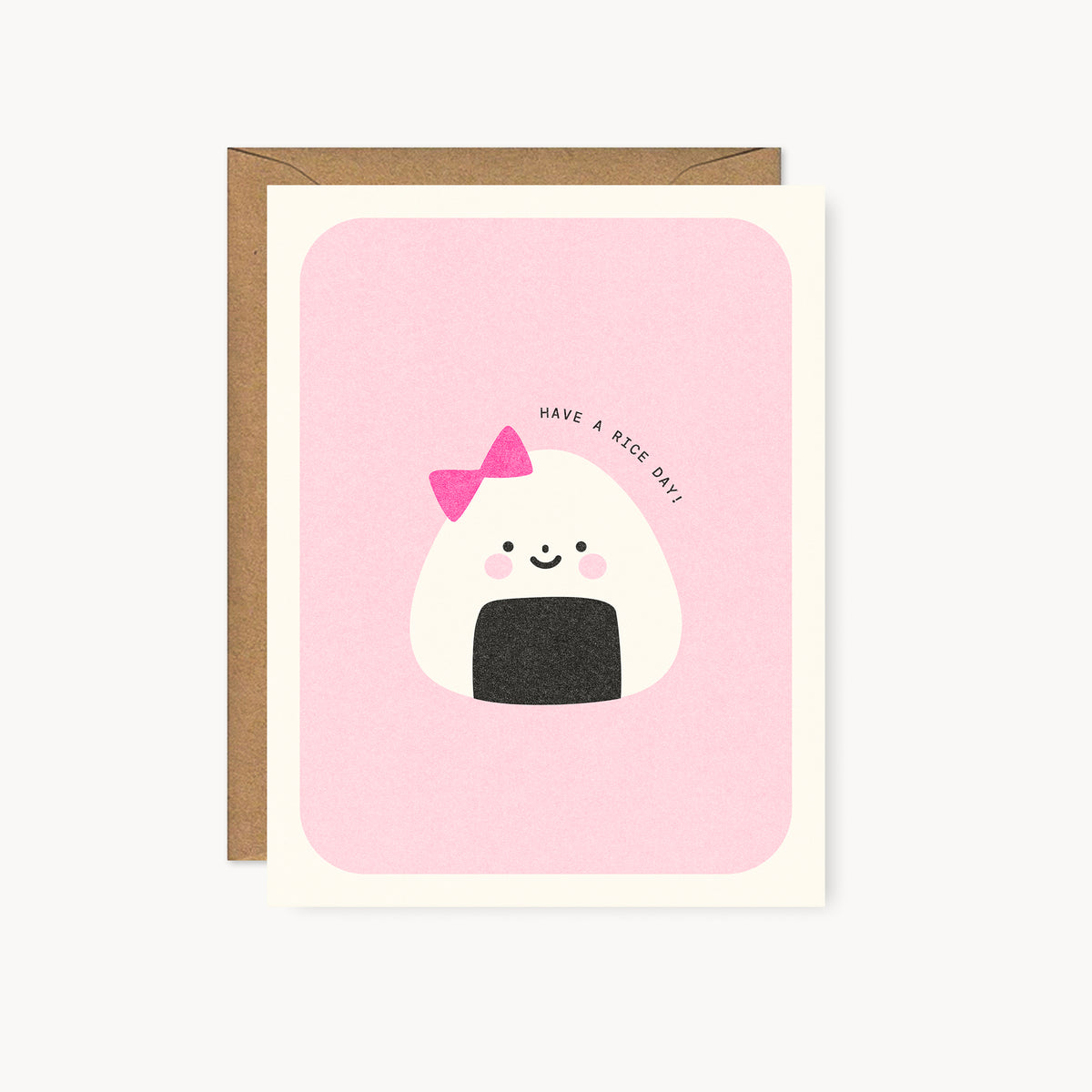 Have a Rice Day - Onigiri Risograph Card