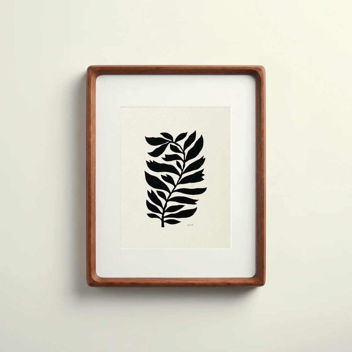 Leafy Fern - Linocut Block Print