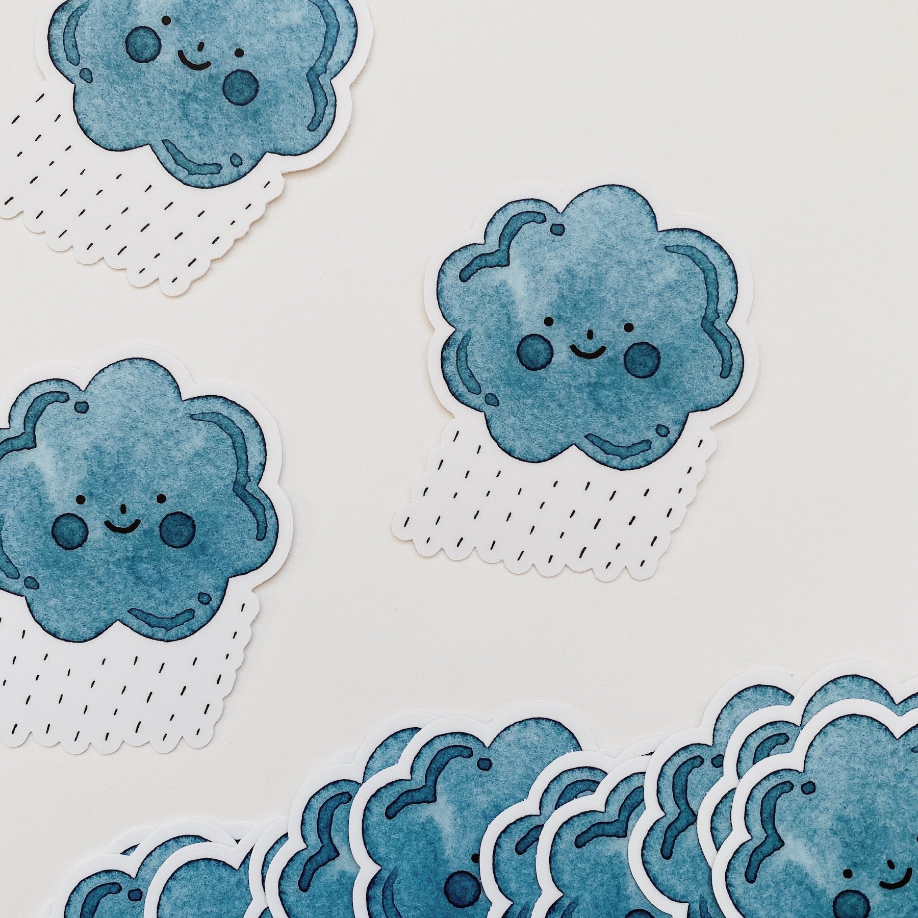 Happy Rain Cloud Watercolor Sticker