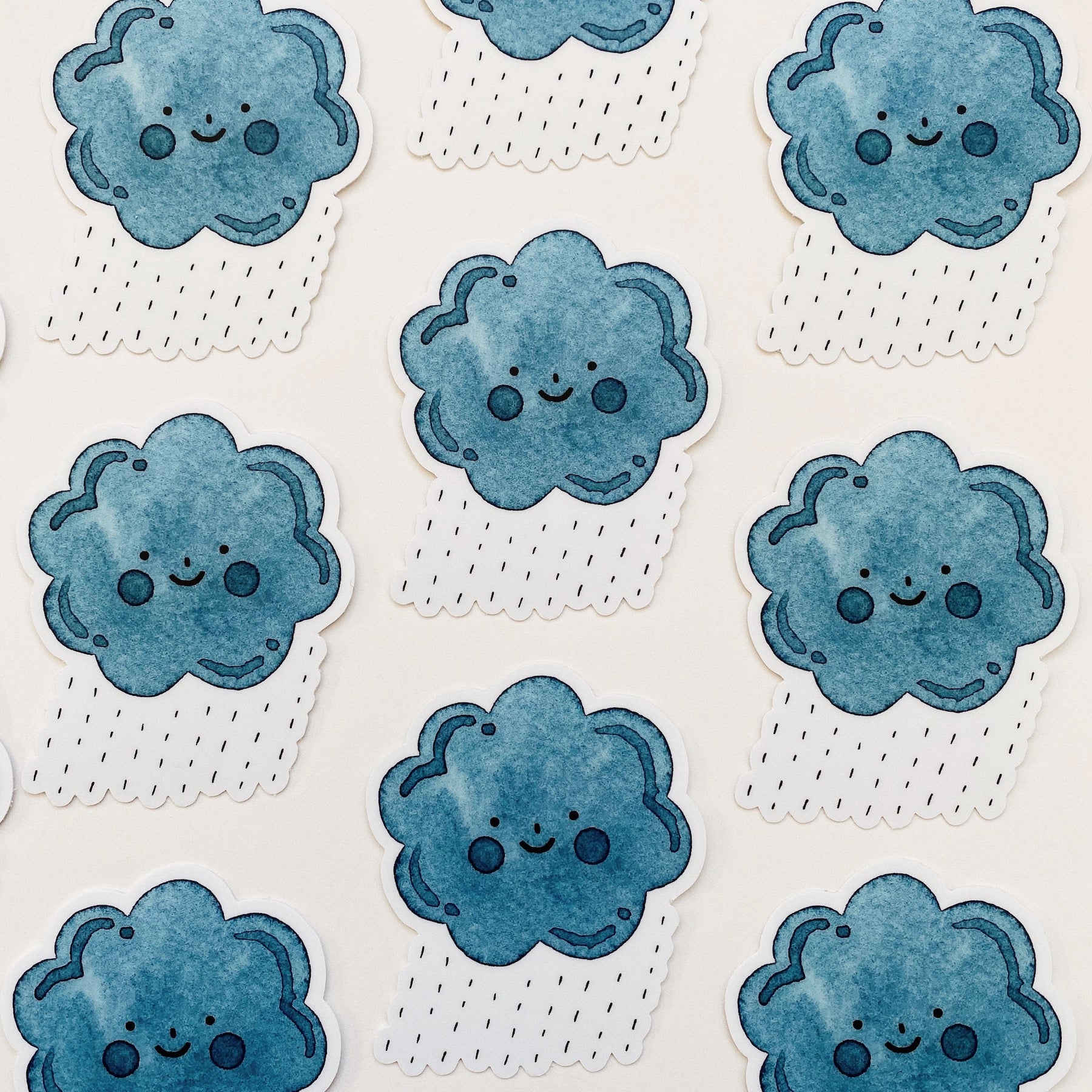 Happy Rain Cloud Watercolor Sticker