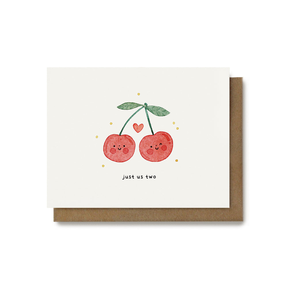 Just Us Two Cherry Card
