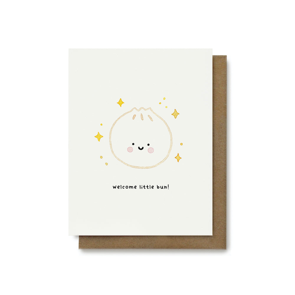 Welcome Little Bun Baby Pun Card