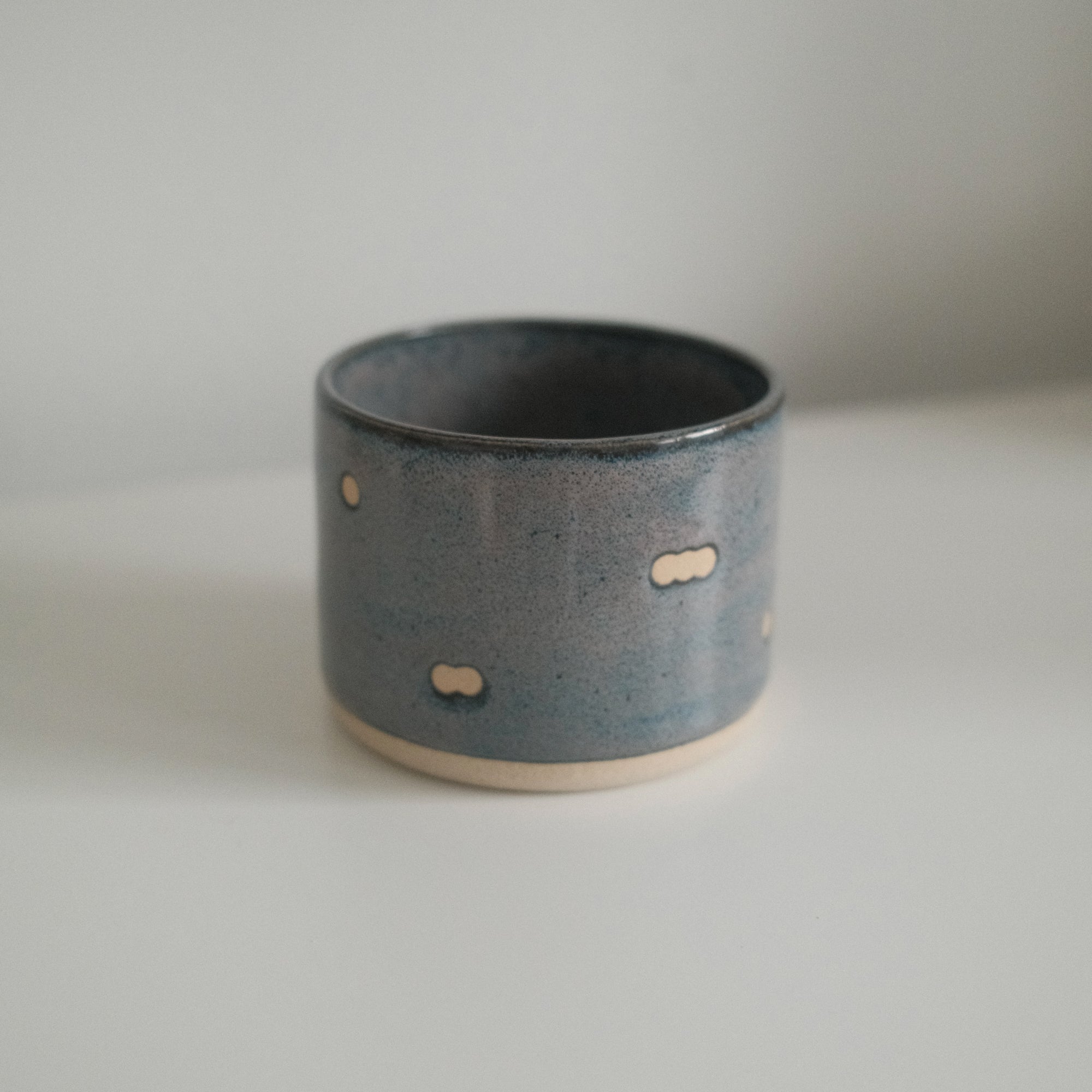 Blue Dotty Planter Pot - 2.75 x 3.75"