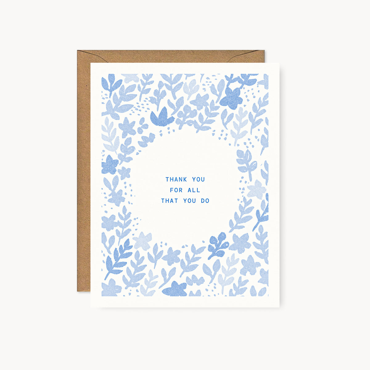 Thank You For All That You Do - Botanical Risograph Card