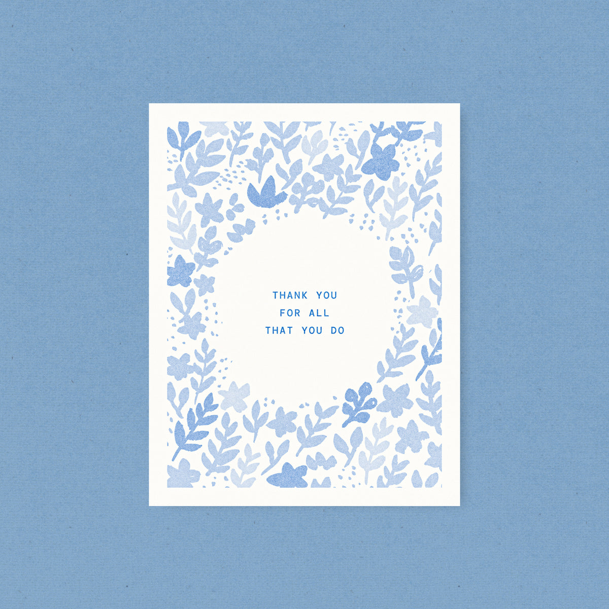 Thank You For All That You Do - Botanical Risograph Card