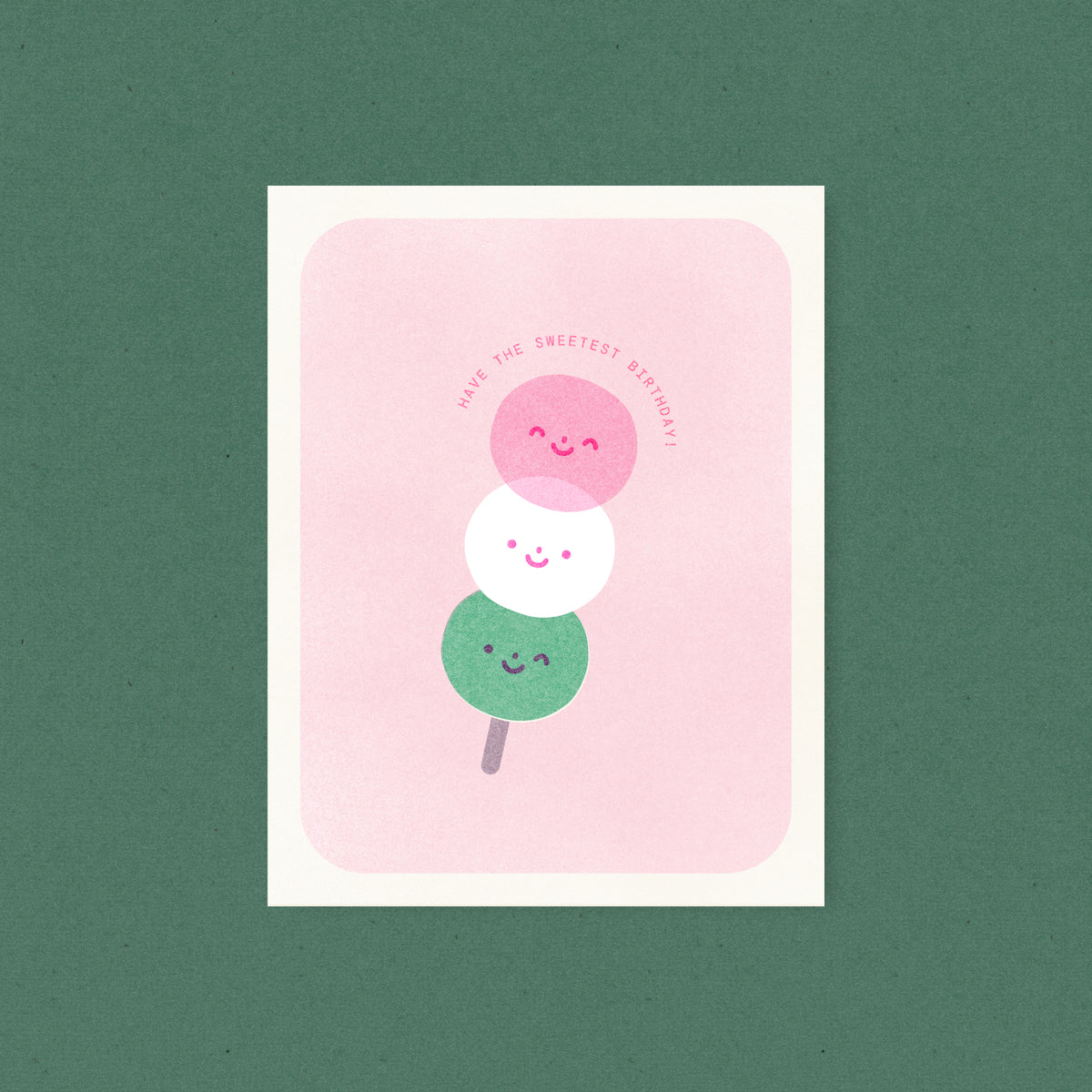 Sweet Dango - Mochi Birthday Risograph Card