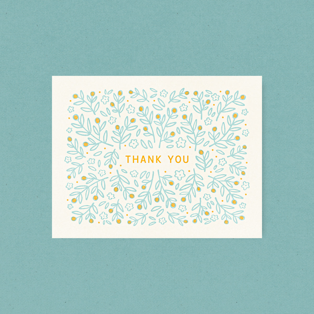 Botanical Thank You Risograph Card