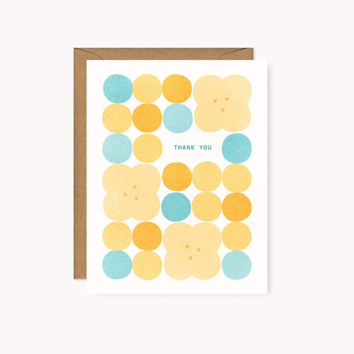 Modern Bloom - Thank You Risograph Card