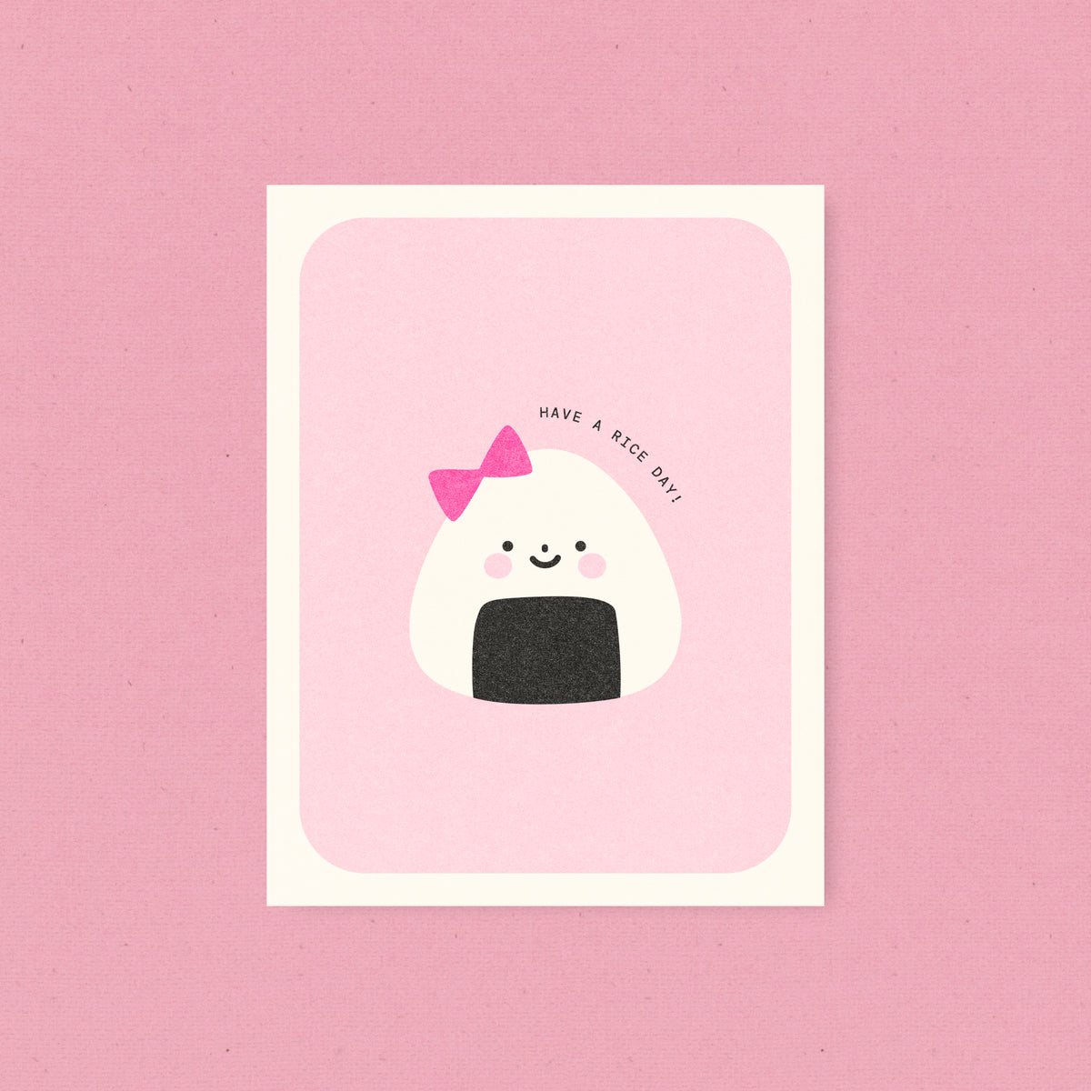Have a Rice Day - Onigiri Risograph Card