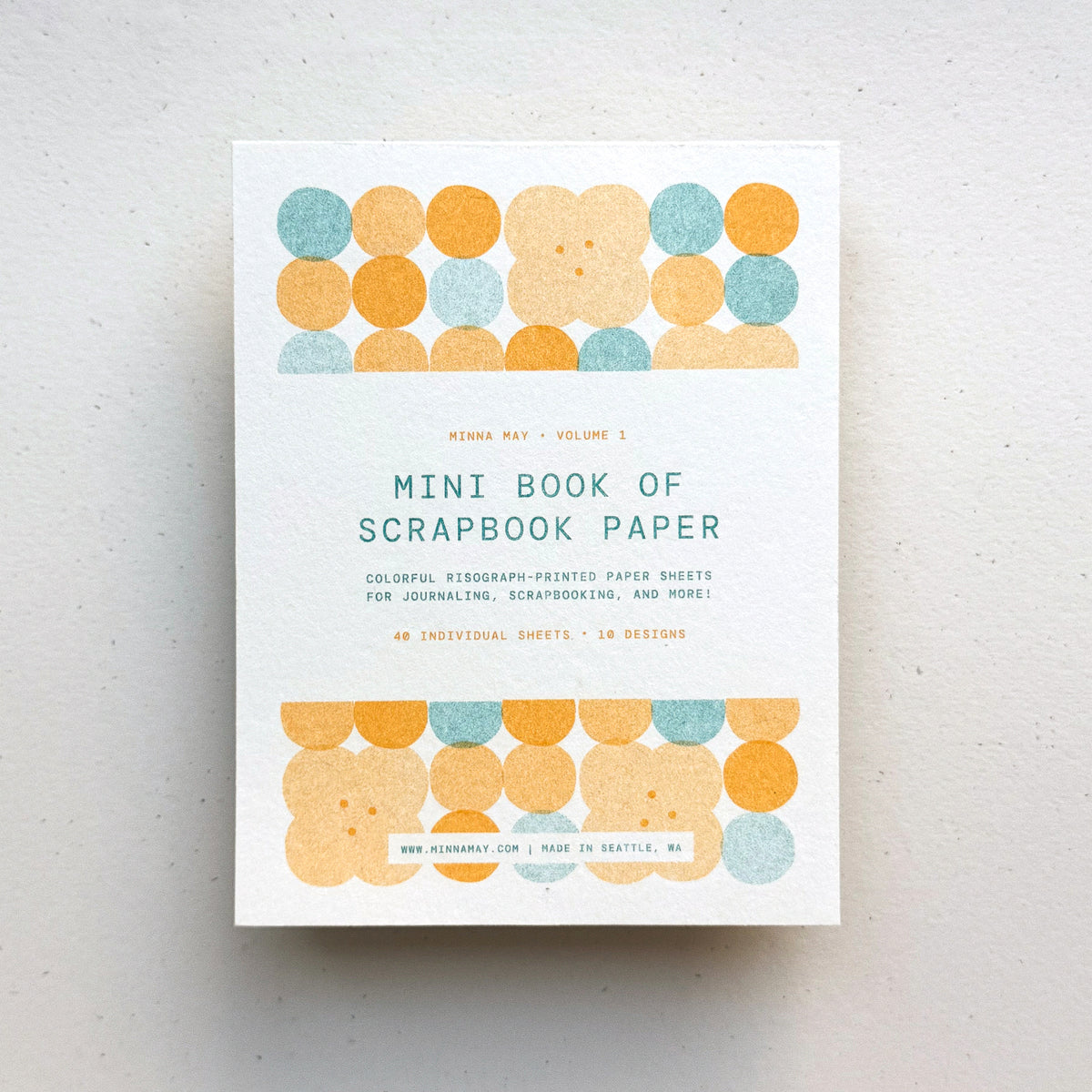Mini Book of Risograph Scrapbook Paper - Vol. 1