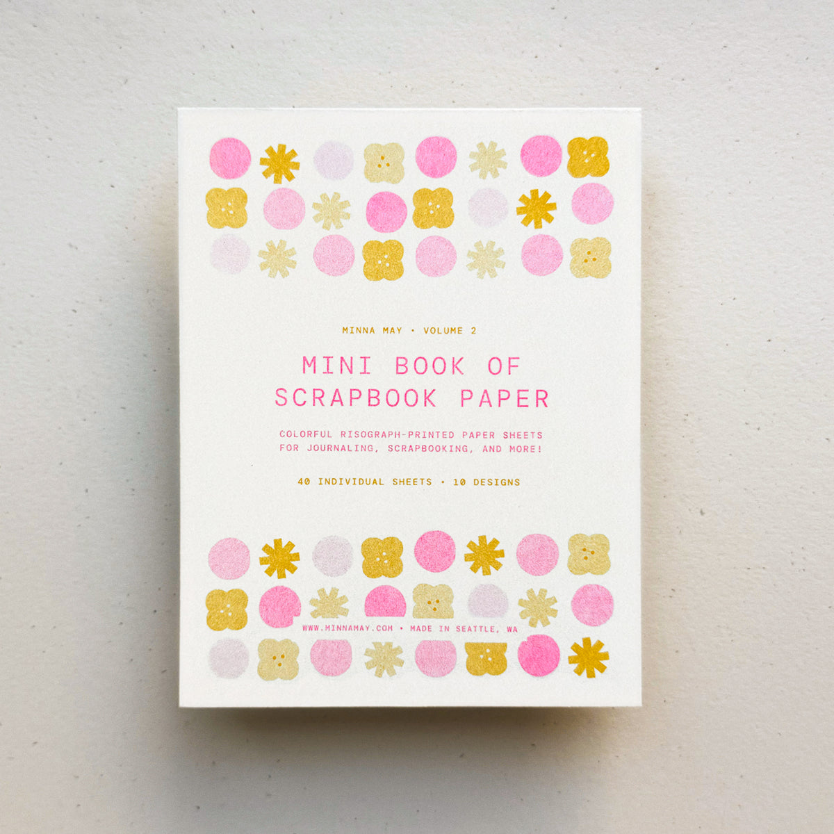 Mini Book of Risograph Scrapbook Paper - Vol. 2