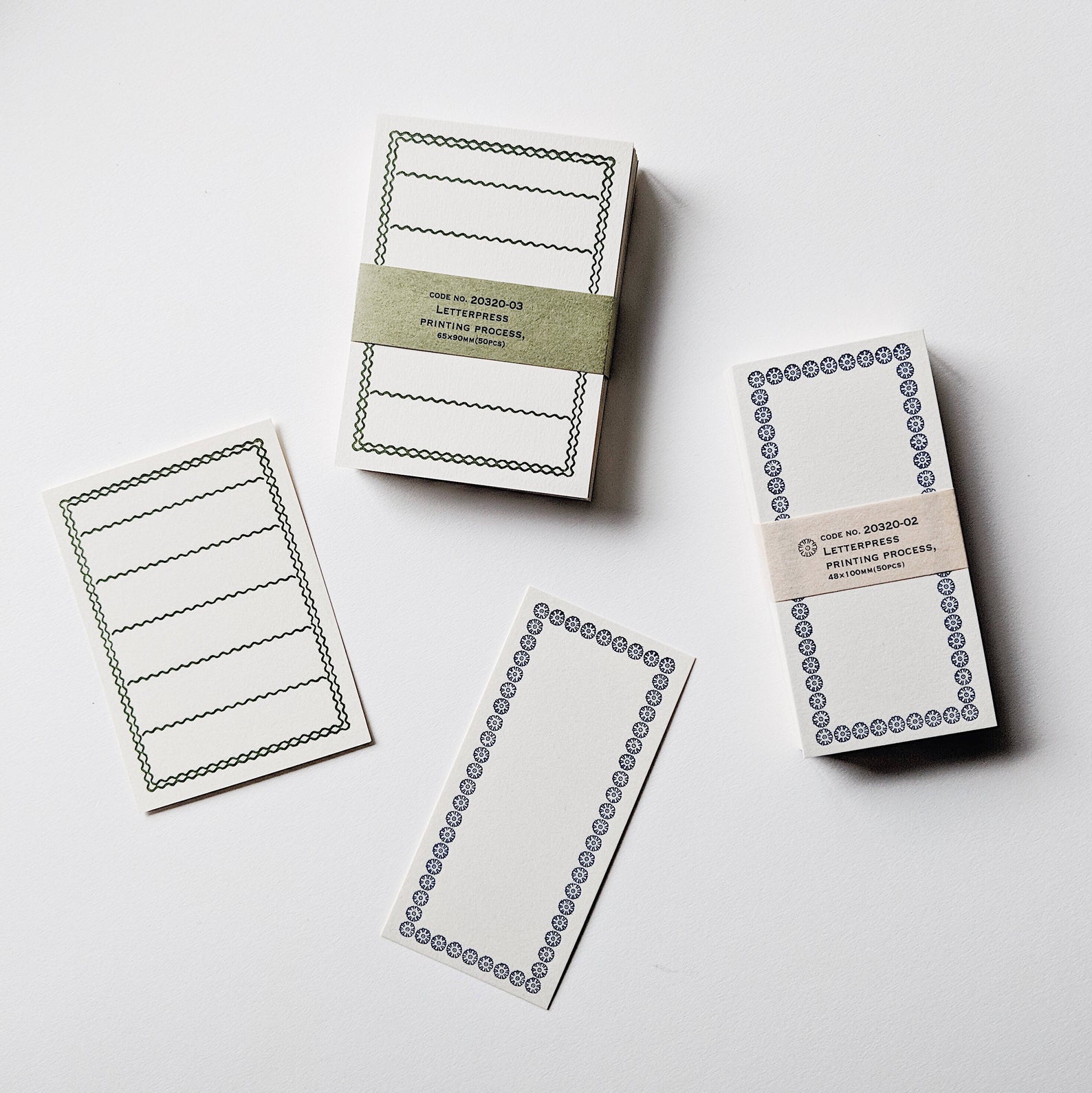 Classiky Letterpress Memo Note Cards