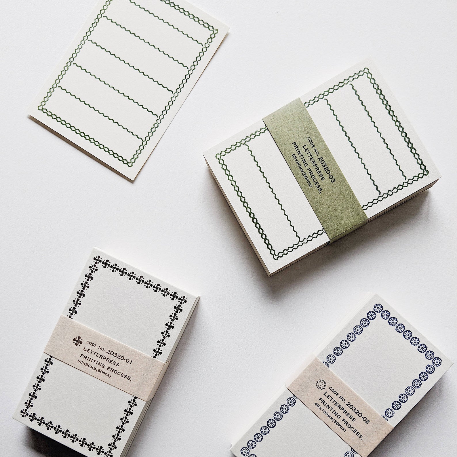 Classiky Letterpress Memo Note Cards