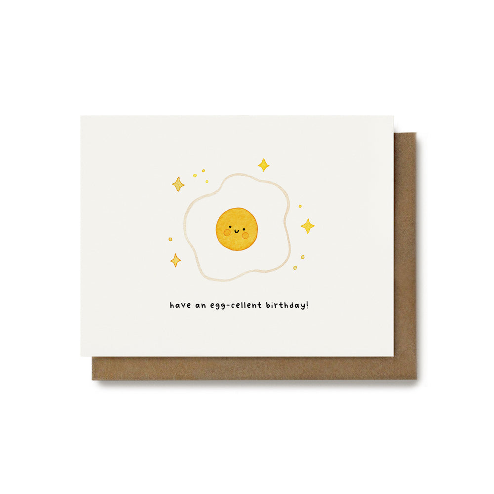 Have an Eggcellent Birthday Pun Card