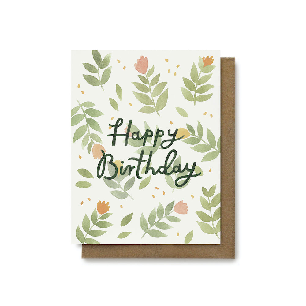 Happy Birthday Floral Card
