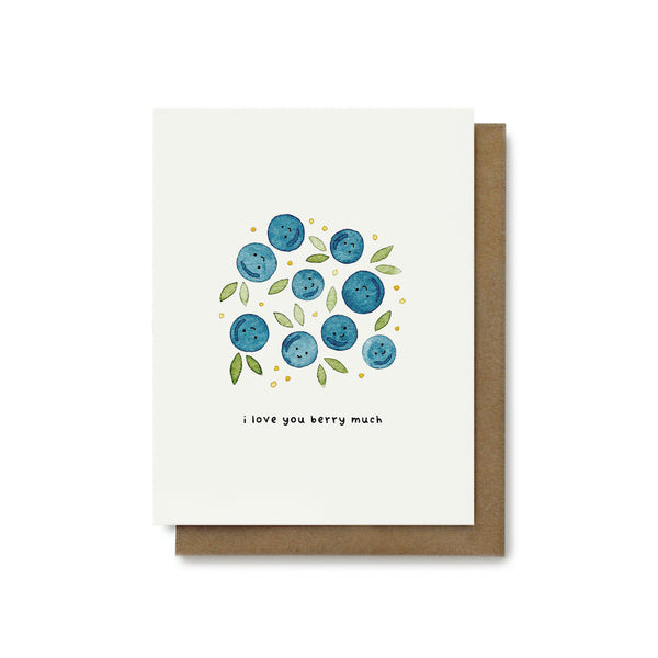 I Love You Berry Much Pun Card