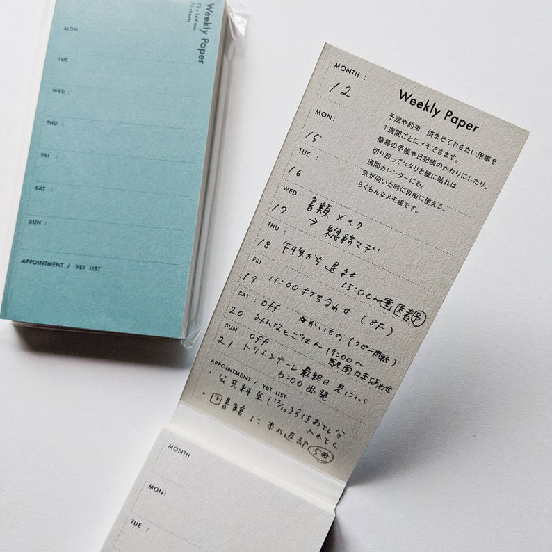 Weekly Planner Pocket Notepad by Drop Around x Classiky