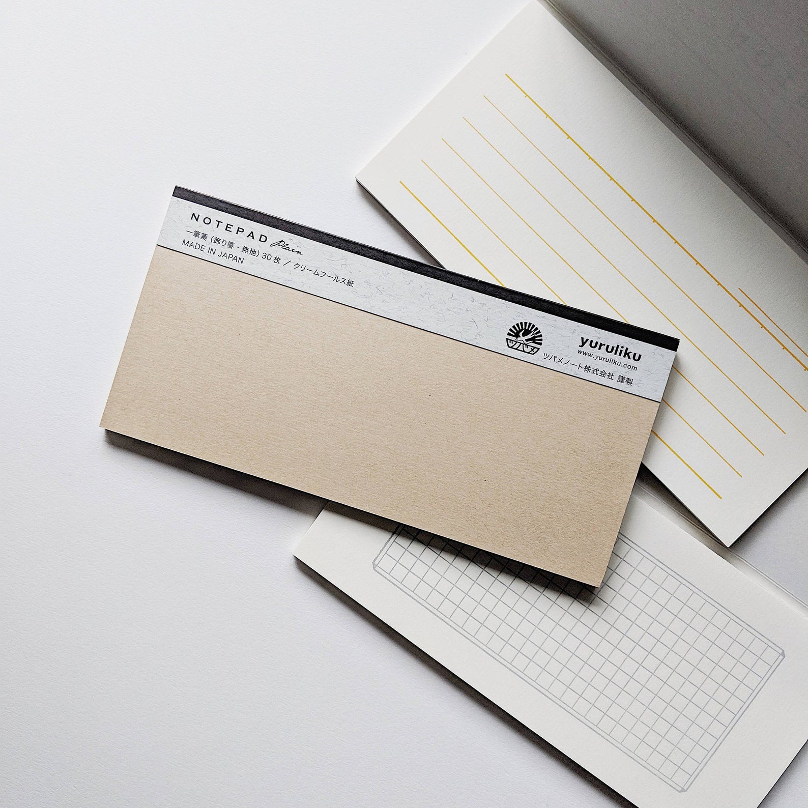 Yuruliku Notepad - Ruled, Plain & Grid
