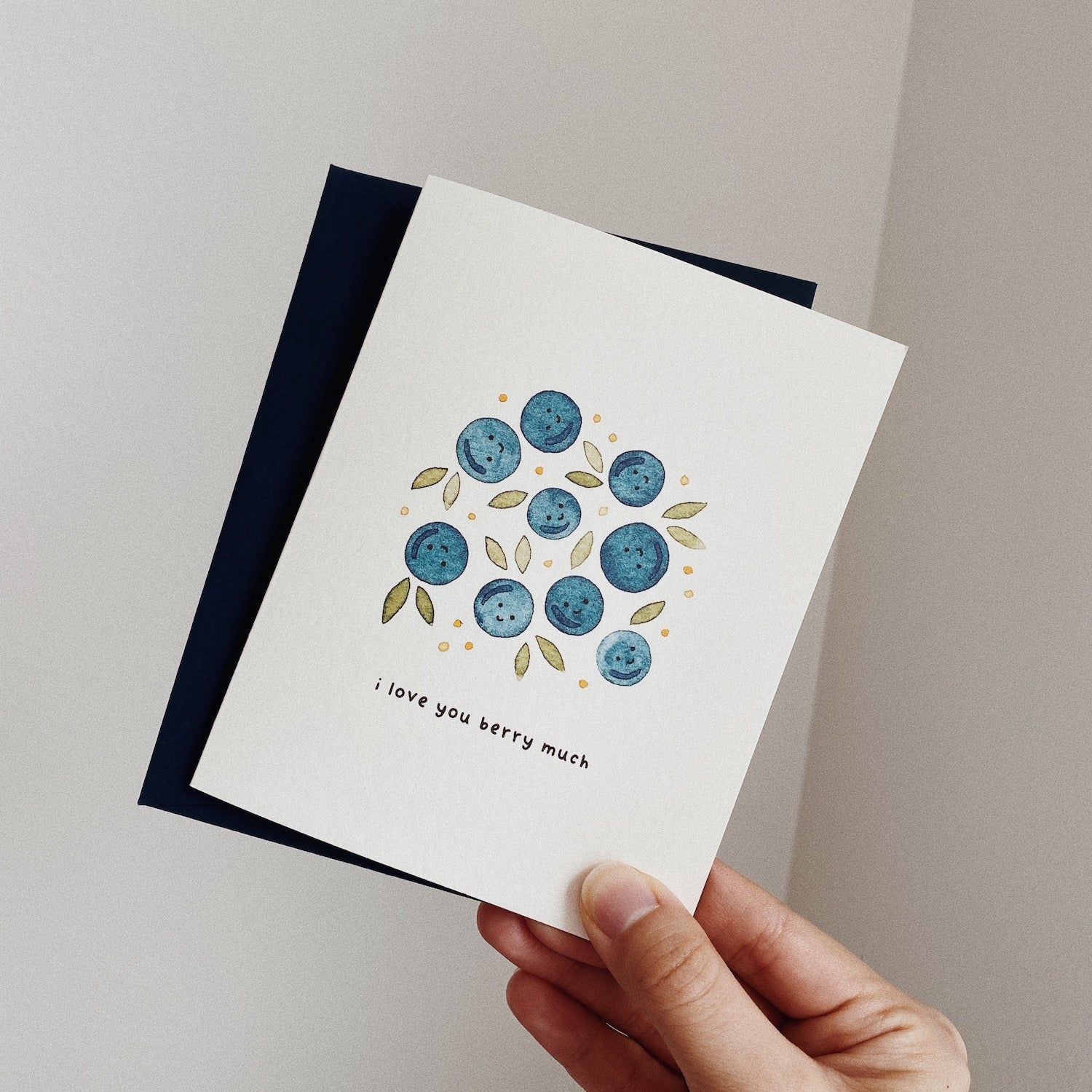 I Love You Berry Much Pun Card