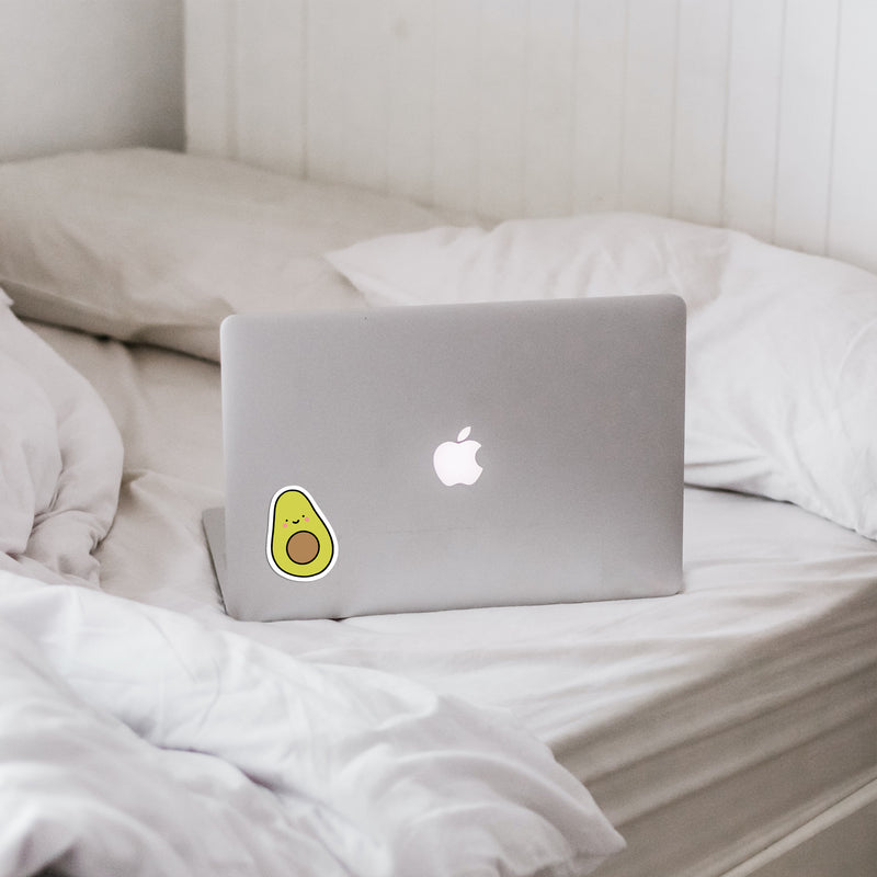 Cute smiling avocado vinyl sticker, cute stickers, laptop stickers, wa –  Jenny V Stickers