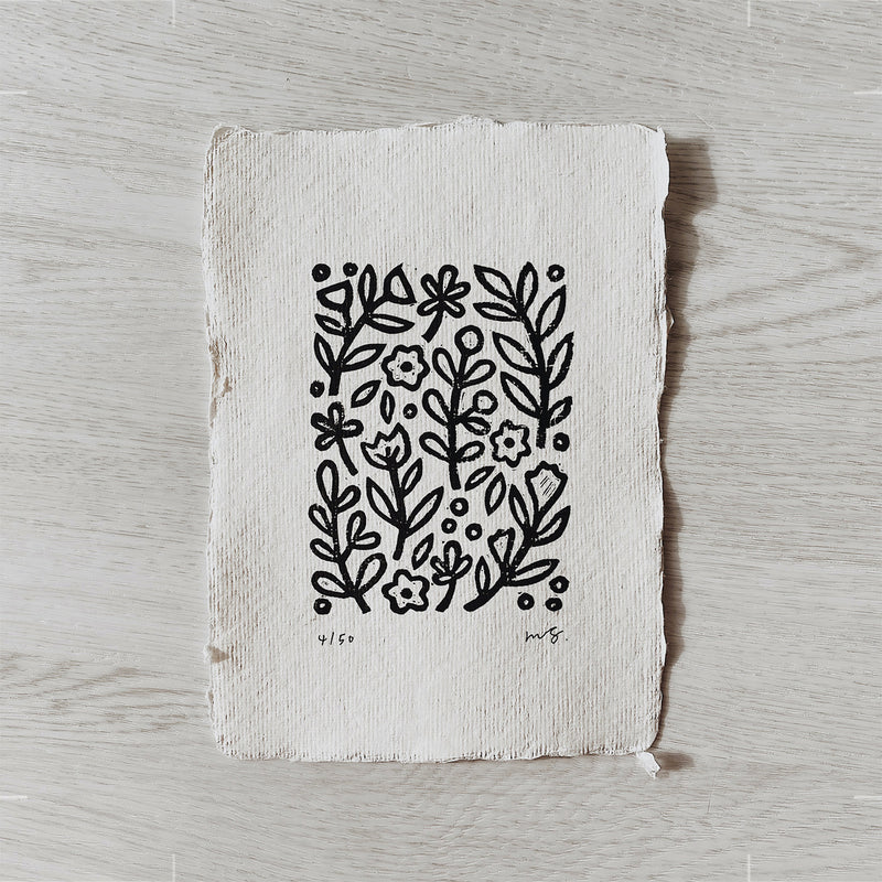 Spring Garden - Linocut Art Print – Minna May Design
