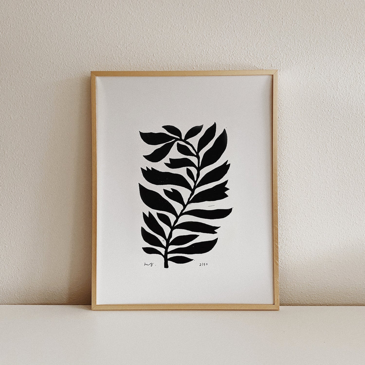 Plant No. 2 - Linocut Art Print