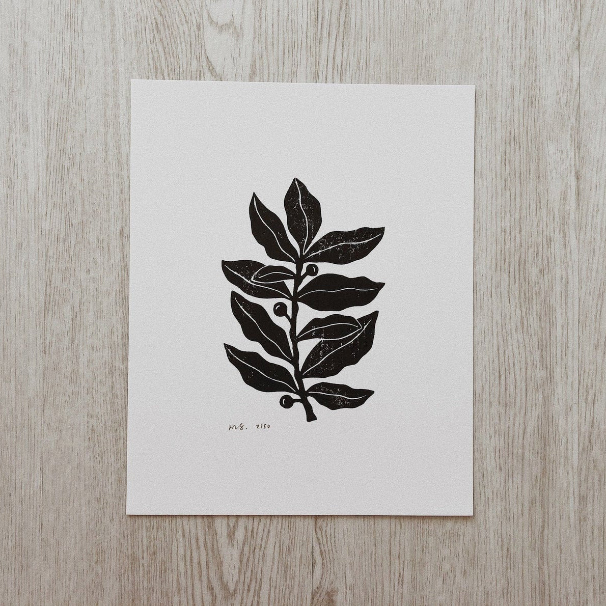 Plant No. 1 - Linocut Art Print